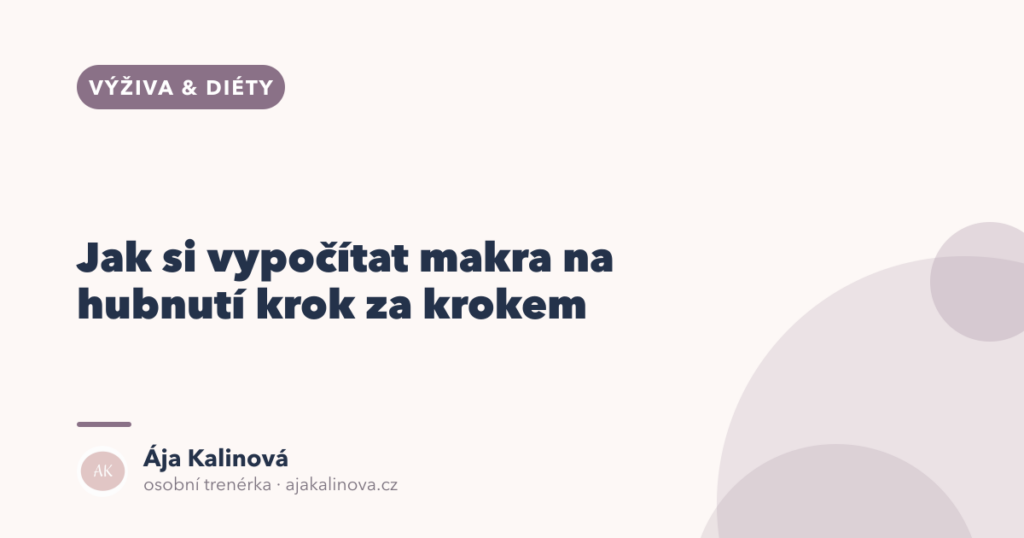 Jak počítat makra na hubnutí krok za krokem
