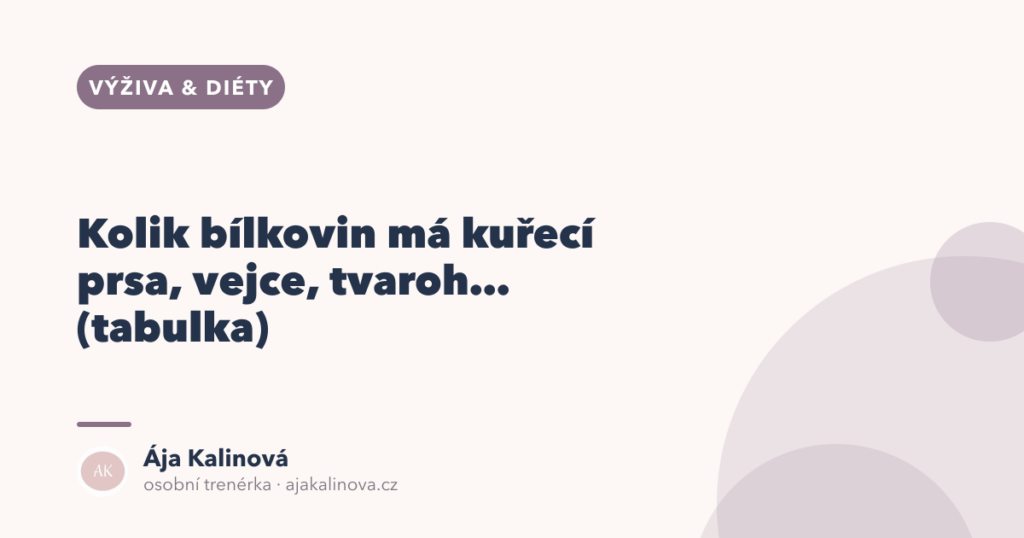 Obsah bílkovin v potravinách: přehledná tabulka